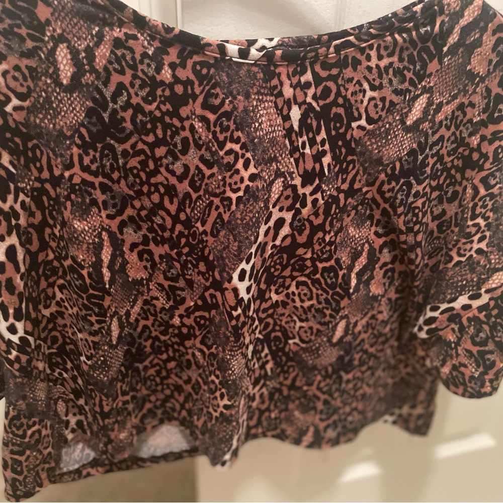 Animal print crop top size medium